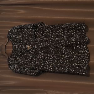 Torrid Blouse, 5x, navy blue with heart print